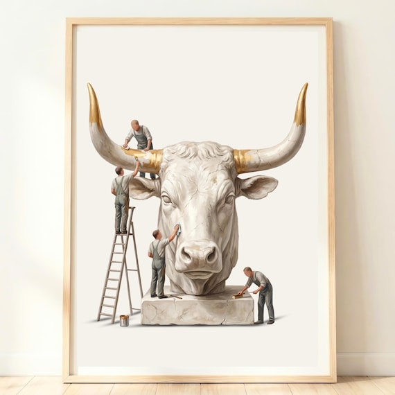 Taurus Zodiac Art Bull Artwork Star Sign Print Poster
