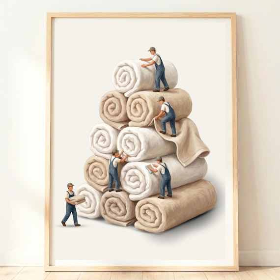 Spa Wall Art Towels Print Neutral Restroom Artwork Minimal Home Poster Modern Bathroom Decor