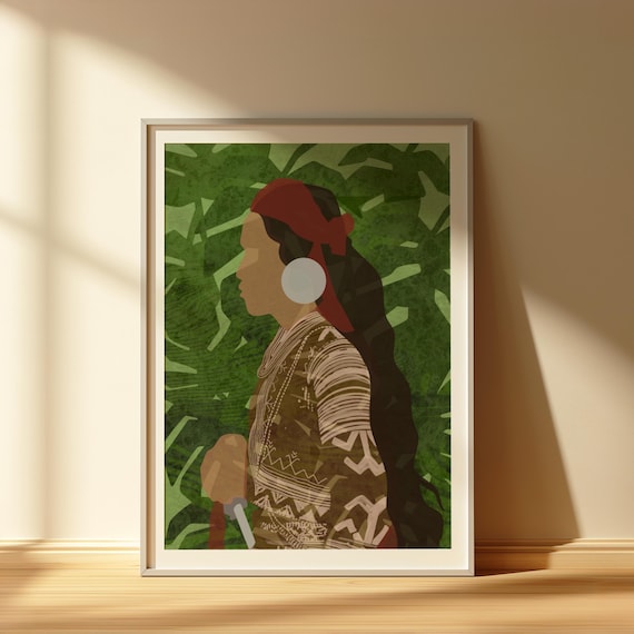 Filipino Wall Deco Native Warriorprintable Posterabstract Original Arthome Kitchen Digital Art Philippines Heritage Culture Painting
