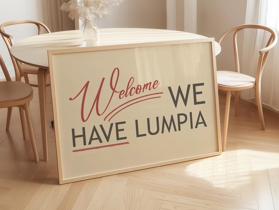 Filipino Family Welcome Art Pinoy Typography Printable Poster Print Philippine Home Kitchen Decor Funny Philippines
