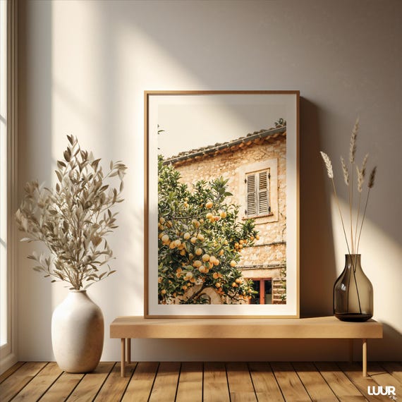 Boho Wall Art Lemon Grove Serenade Poster Green Theme Decor Print For Living Room And Home Landscape
