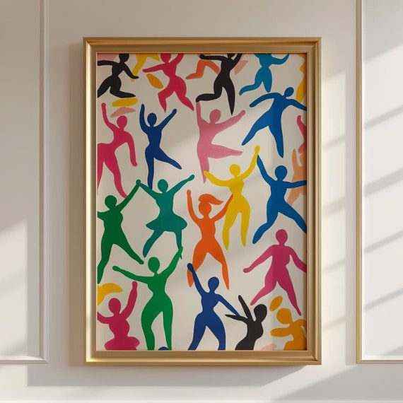 Henri Matisse Abstract Dance Poster Colorful Modern Art Print Dynamic Wall Art For Living Room Energetic Decor Artistic Dance Art