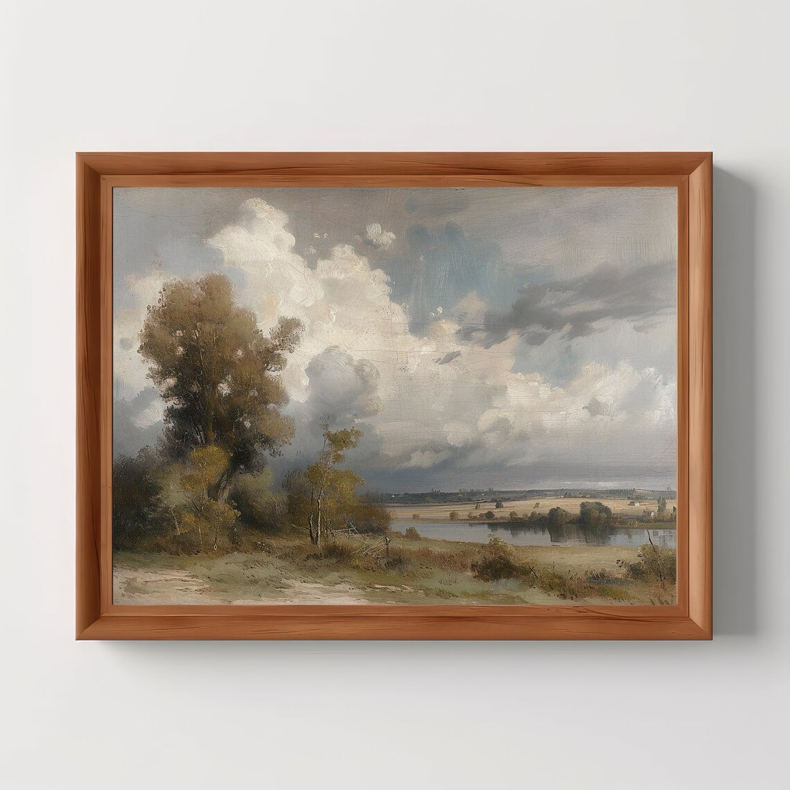 Country Landscape Vintage Rustic Wall Art Print