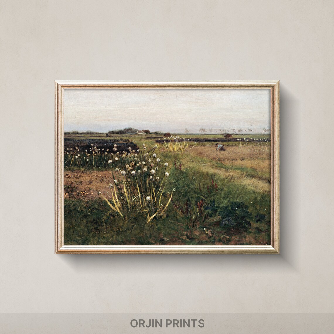 Spring Blossom, Pale Sky Carnations Art Print