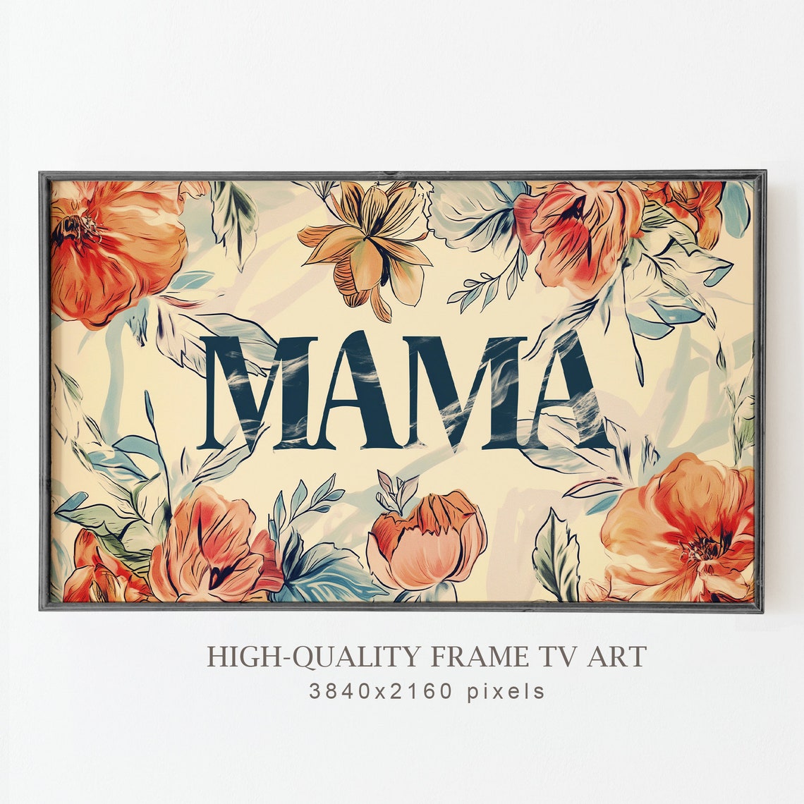 Vintage Mothers Day Frame Tv Art Instant Floral Mamas Day Appreciation Oil Painting Happy Mothers Day Tv Screensaver - Image 5