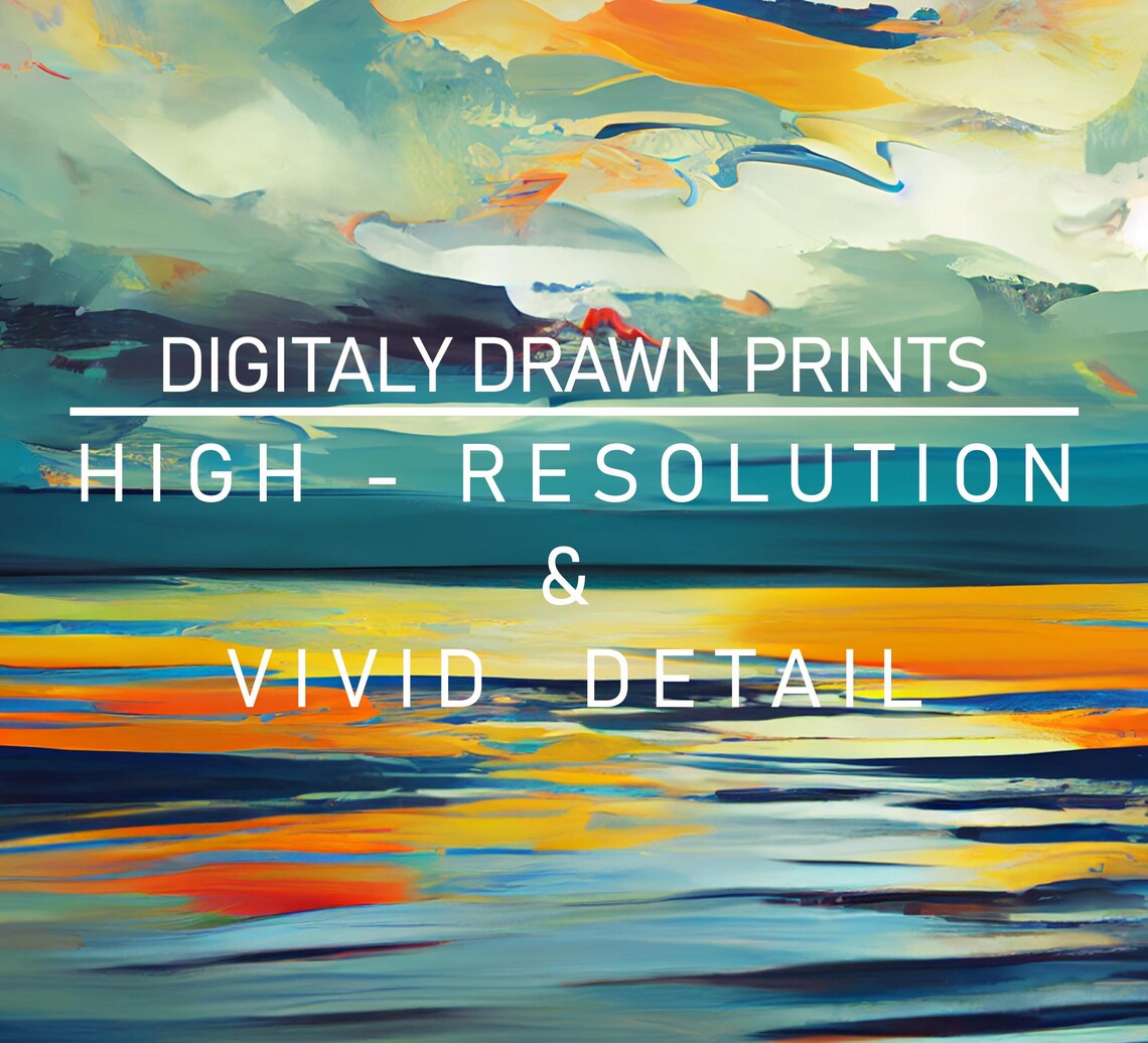 Abstract Spring Beach Oil Painting Art Print - Image 2