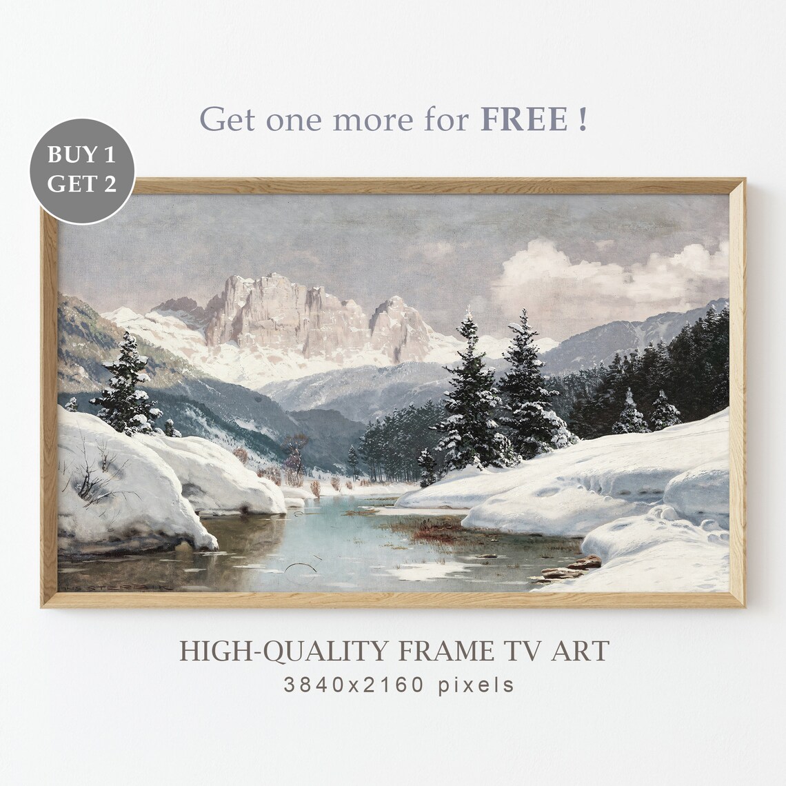 Winter Forest Christmas Holiday Decor Art Print - Image 2