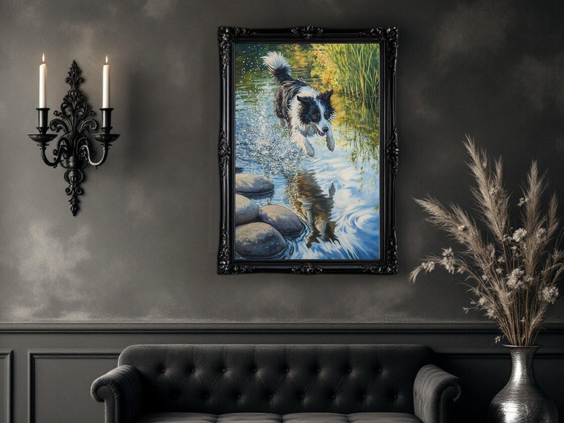 Border Collie Dog Art Print, Pet Lover Gift - Image 3