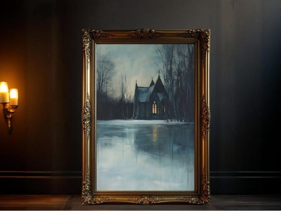 Haunted Gothic Cathedral, Mysterious Night Church