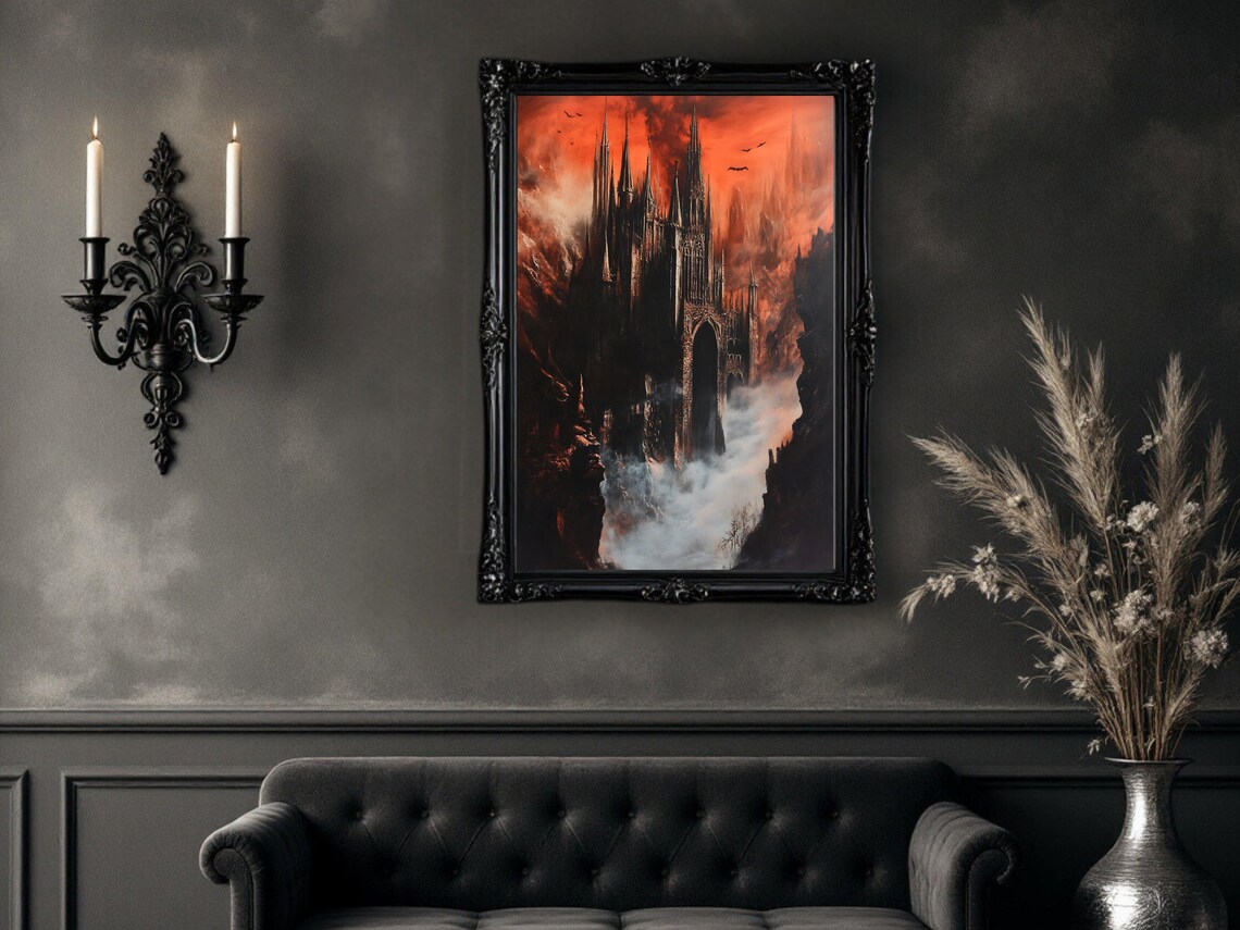 Gothic Castle, Spooky Halloween Dark Fantasy Poster - Image 2