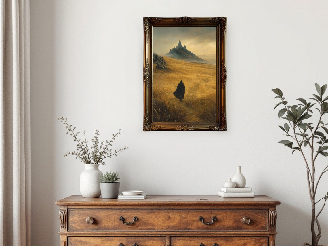 Castle On Hill, Fantasy Landscape Art Print - Image 3