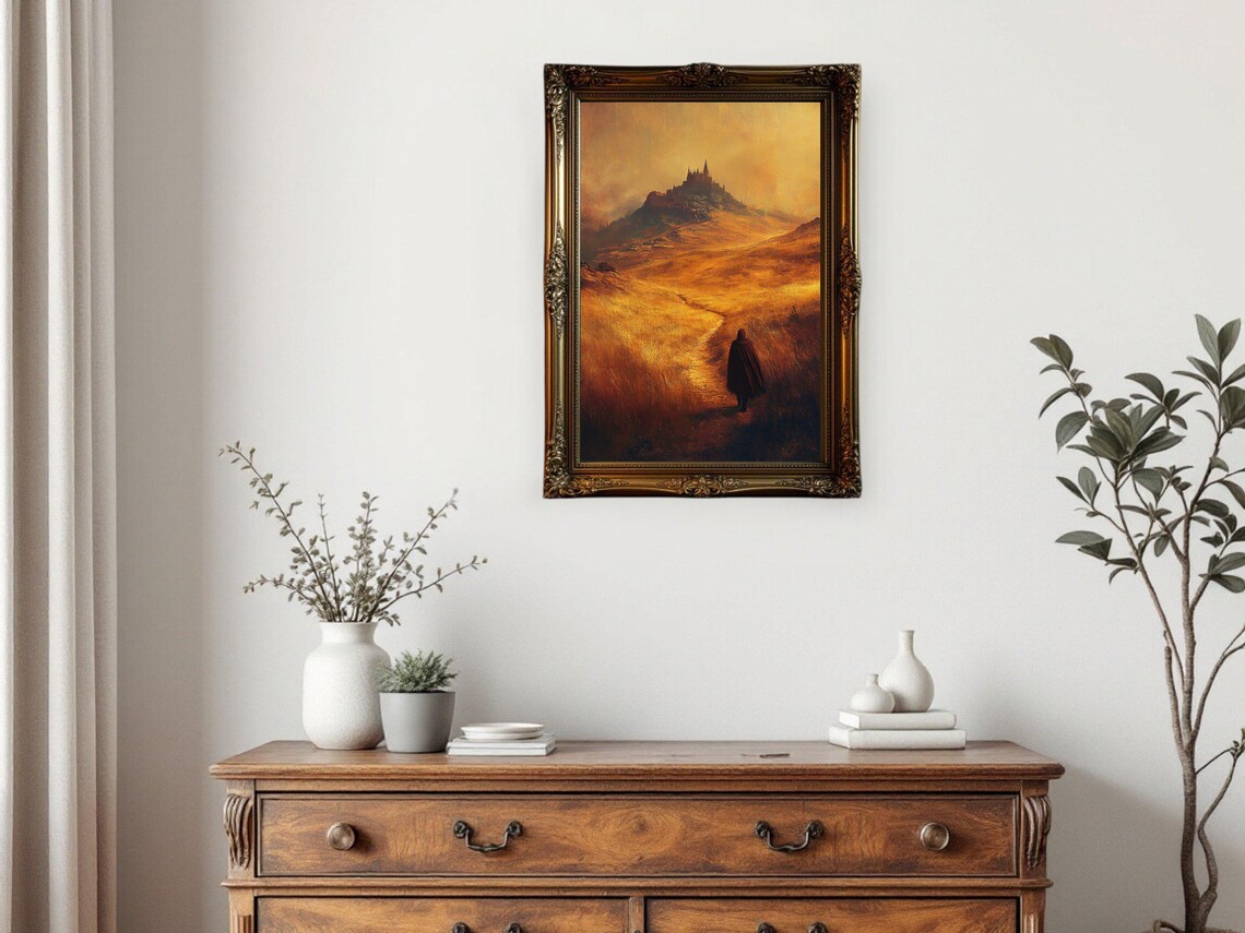 Epic Castle Medieval Landscape, Fantasy Art Print - Image 3