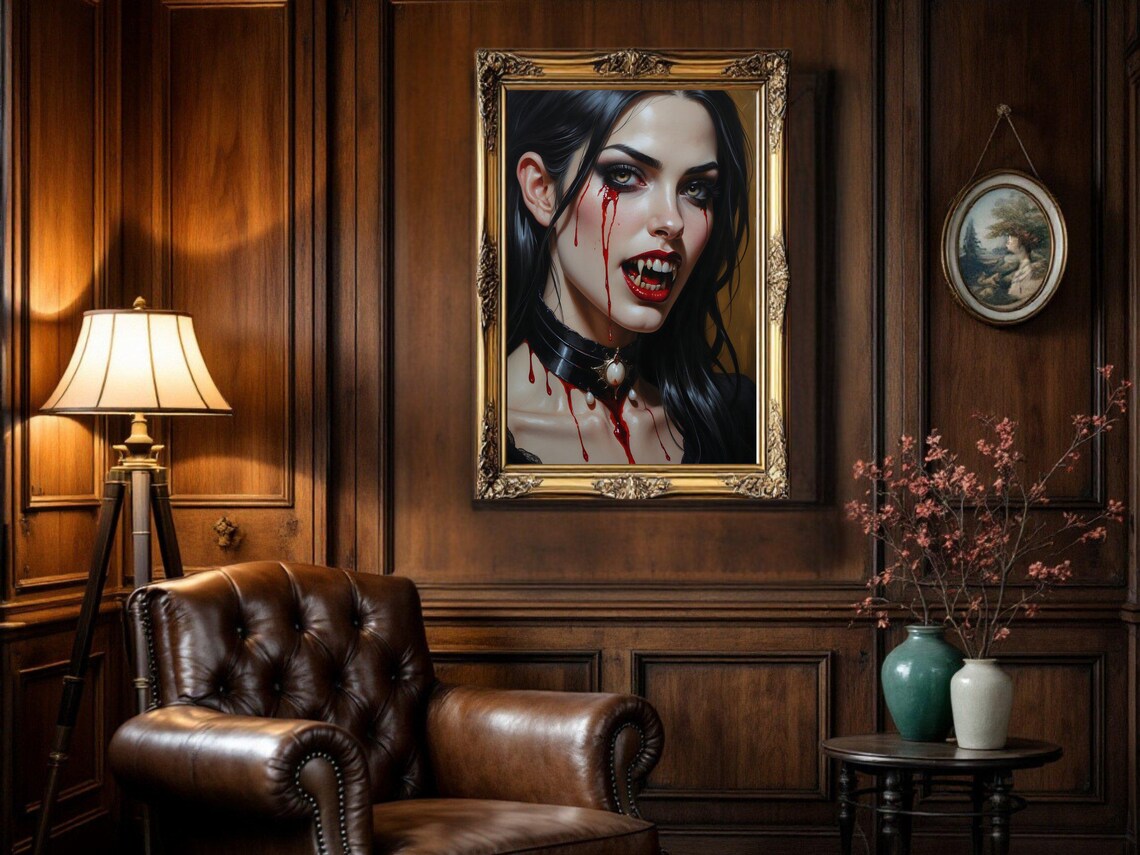 Gothic Vampire Dark Fantasy Horror Portrait - Image 3