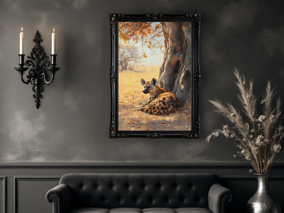 Hyena Safari Wildlife Animal Art Print, African Nature Decor - Image 3