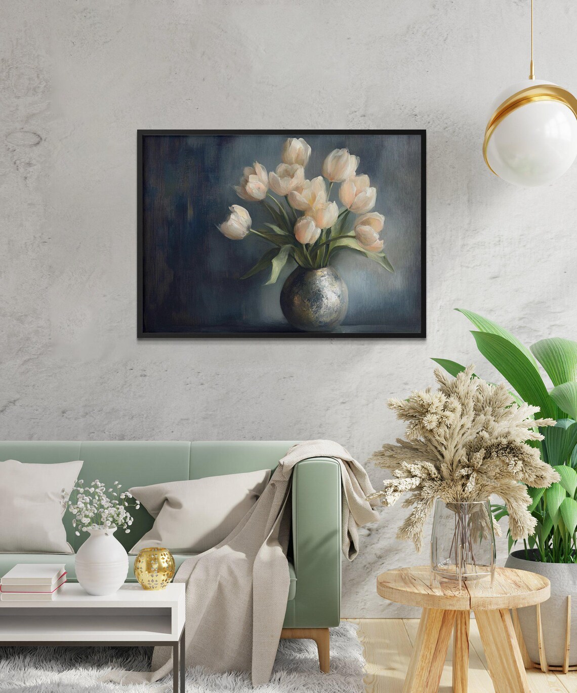 Elegant Tulip Modern Botanical Art Print - Image 2