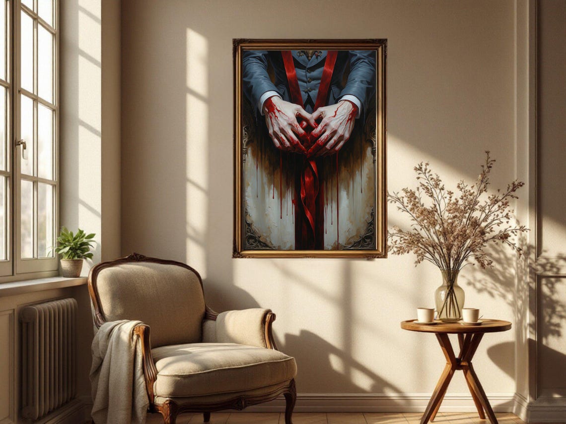 Gothic Hands Dark Fantasy Art Print - Image 2