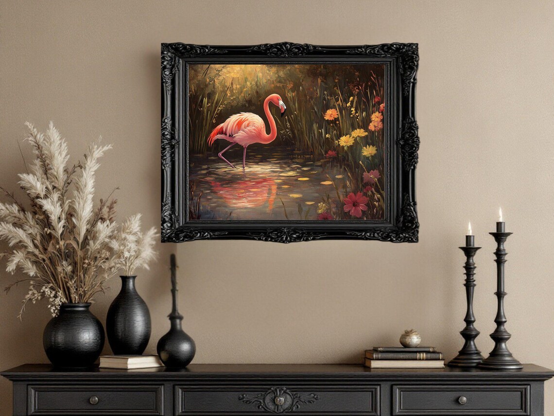 Flamingo Watercolor - Traditional Travel Poster - Image 3