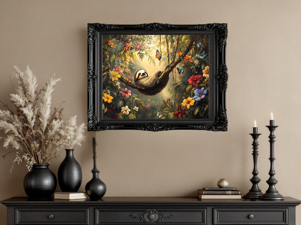Sloth Jungle Animal Nursery Decor, Poster Print - Image 3