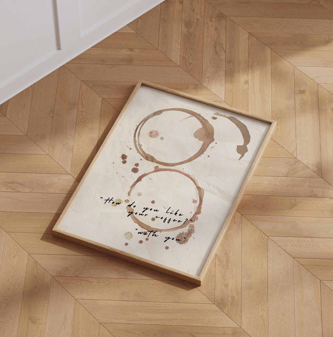 Coffee Stain Rings How Do You Like Your Coffee Minimalist Poster - Image 2