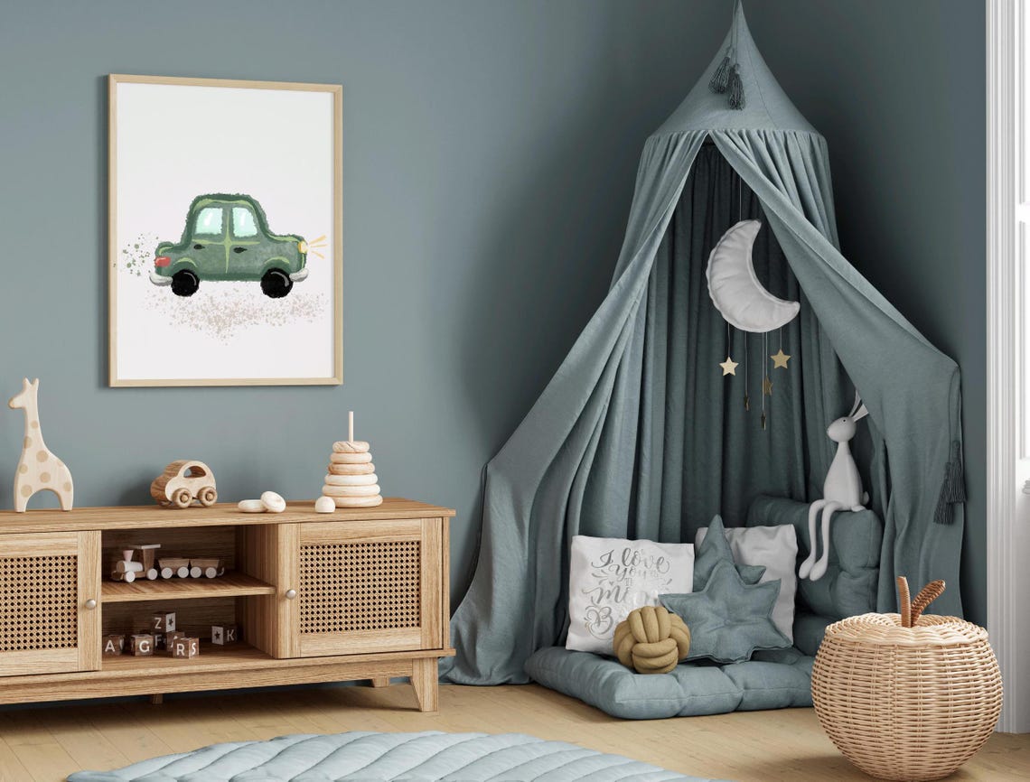 Car Picture Toddler Boys Room Art Print - Image 3