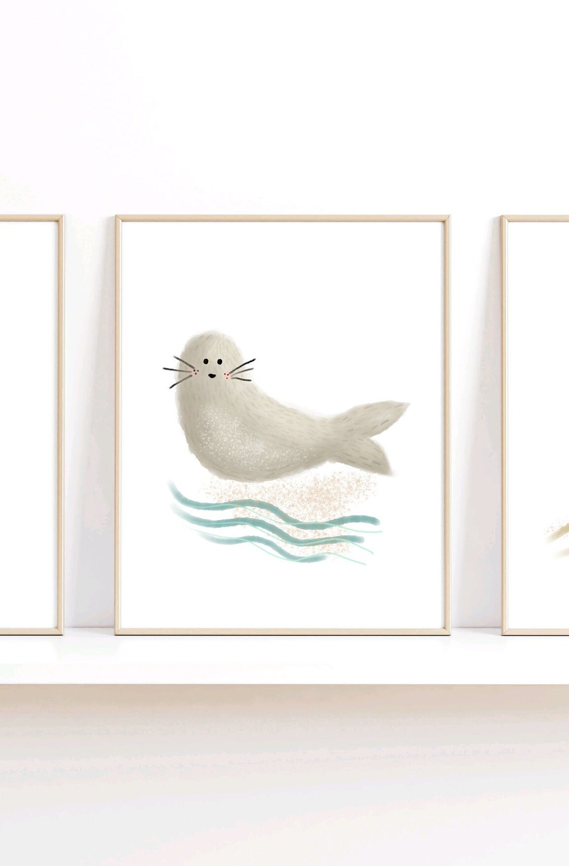 Arctic Nursery Seal Art Print, Nautical Decor - Image 2