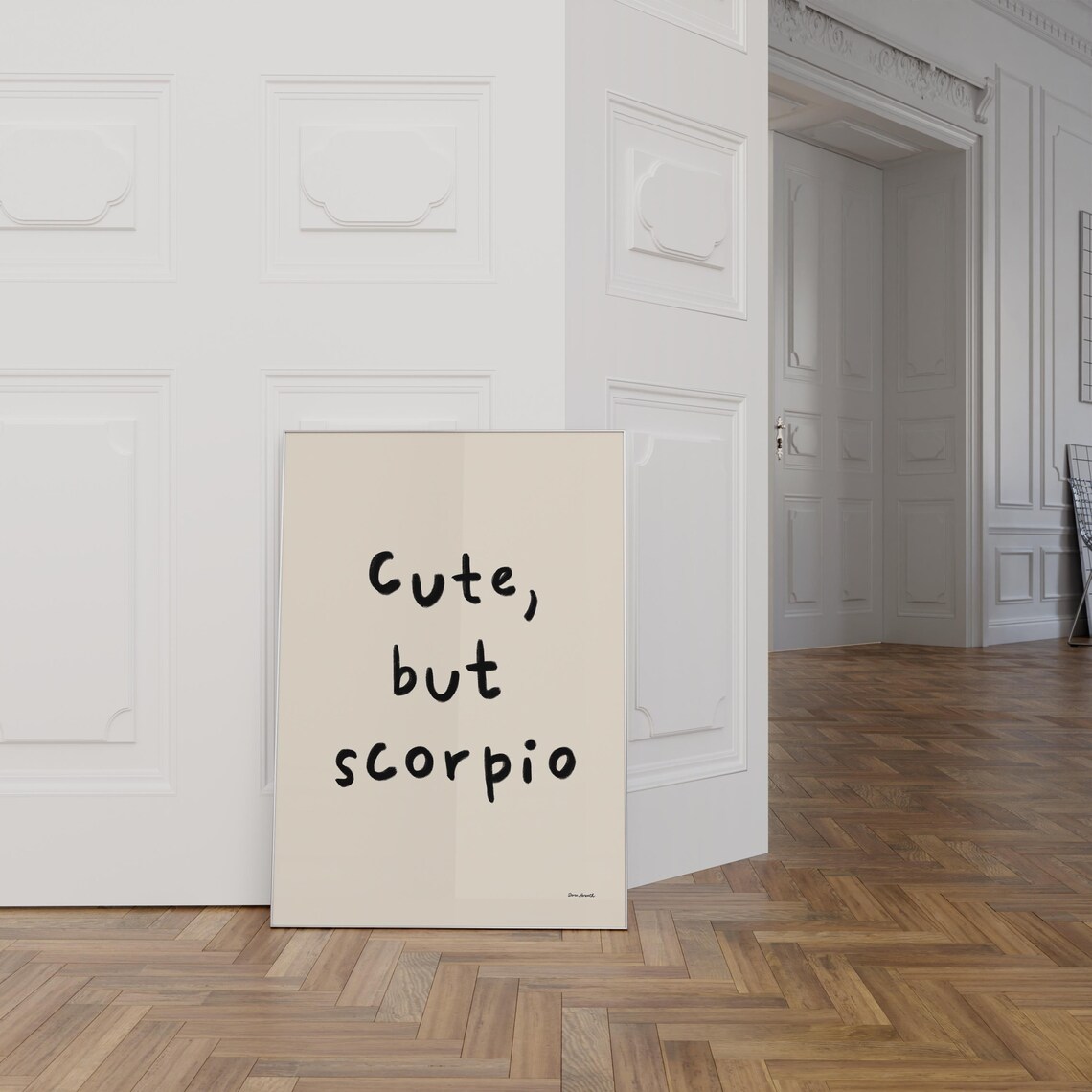 Cute But Scorpio Zodiac Star Sign Funny Astrology Quote Poster - Image 2