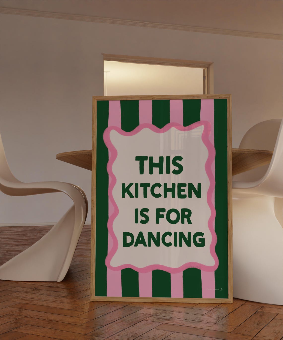 This Kitchen Is For Dancing Wall Art Cute Kitchen Decor Trendy Kitchen Print Modern Kitchen Decor Girly Wall Art Funny Quote Art - Image 4