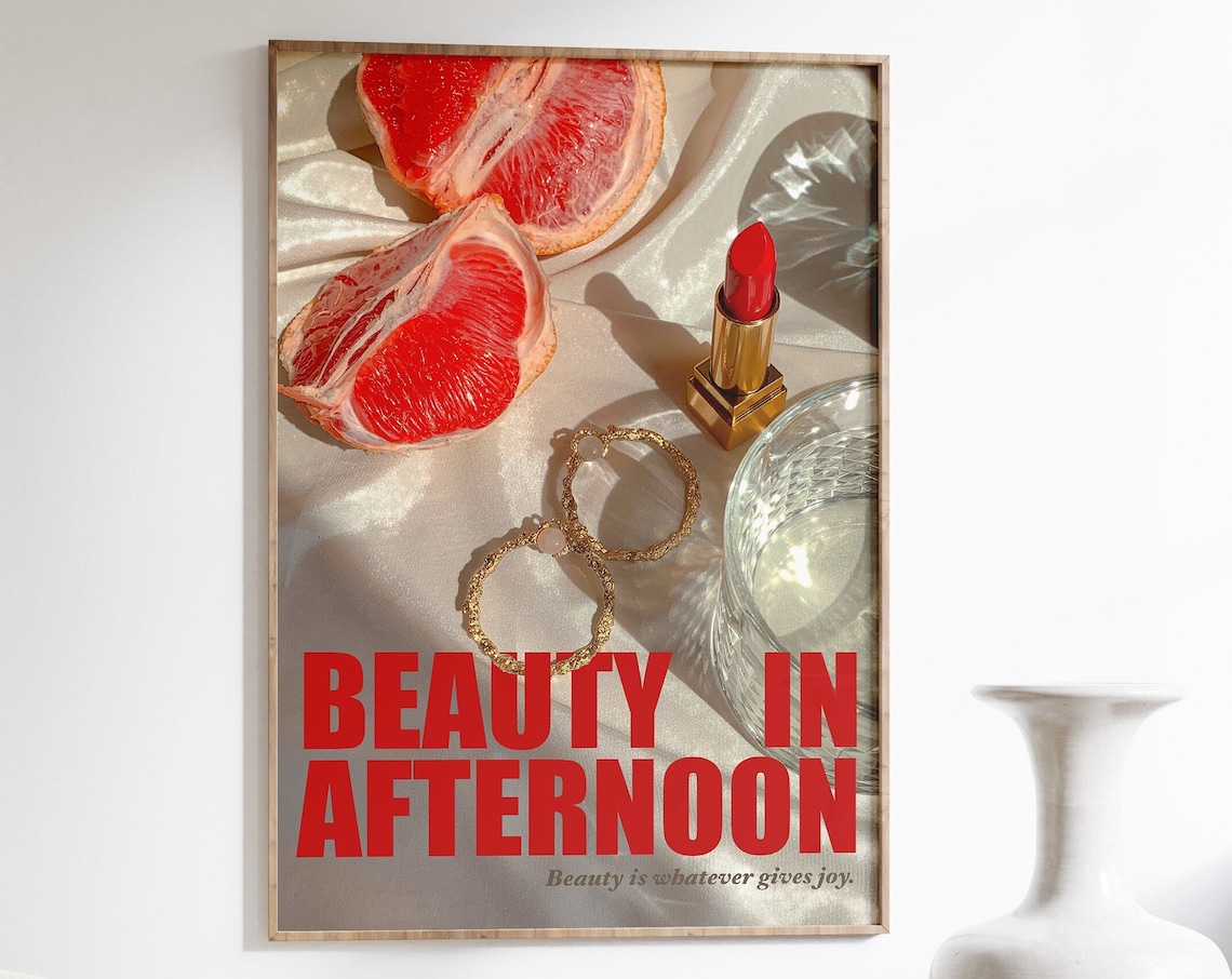 Beauty Magazine Poster, 70s Retro Fashion