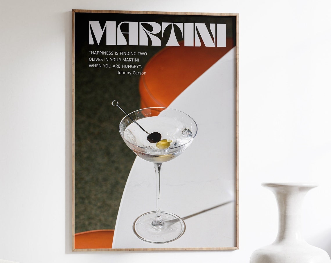 Cocktail 70s Retro Kitchen Art Print