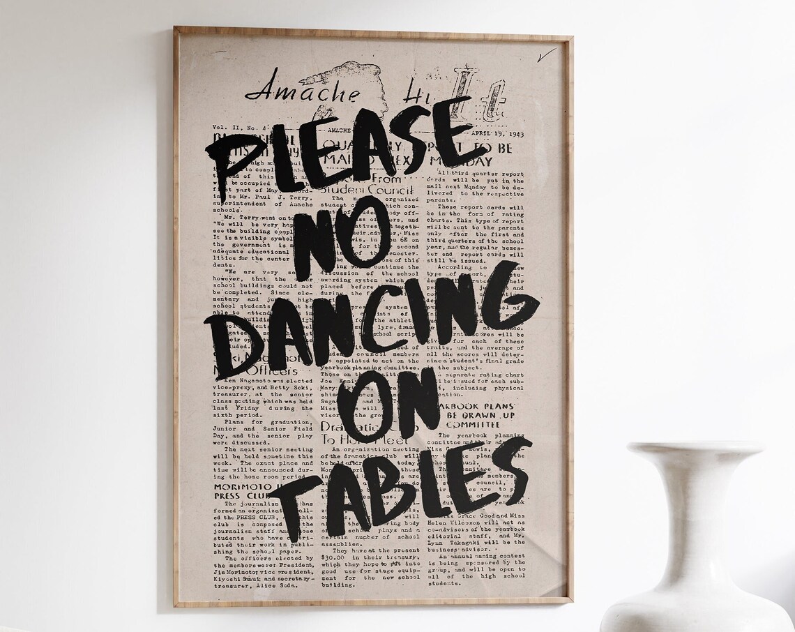 Typography 70S Trendy Psychedelic Wall Art Print