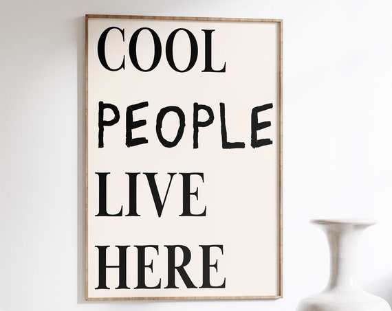 Psychedelic Typography Poster, Modern Minimalist Decor