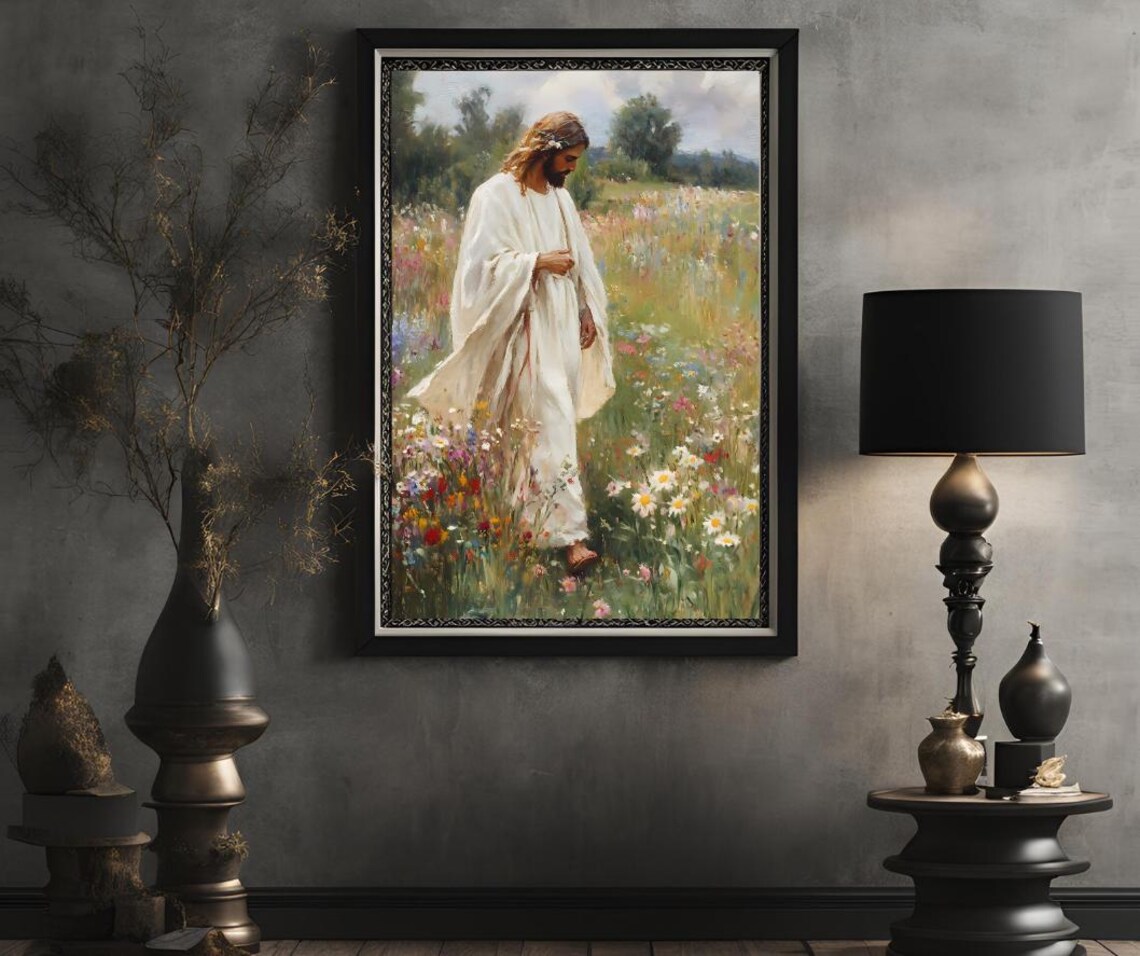 Jesus Leaves The 99 Christian Religious Art Print - Image 2