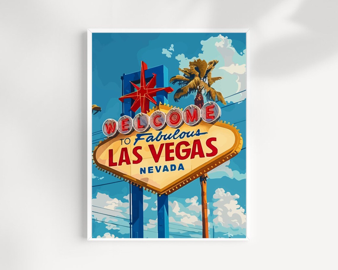 Welcome to Fabulous Las Vegas Nevada Sign Classic Travel Poster