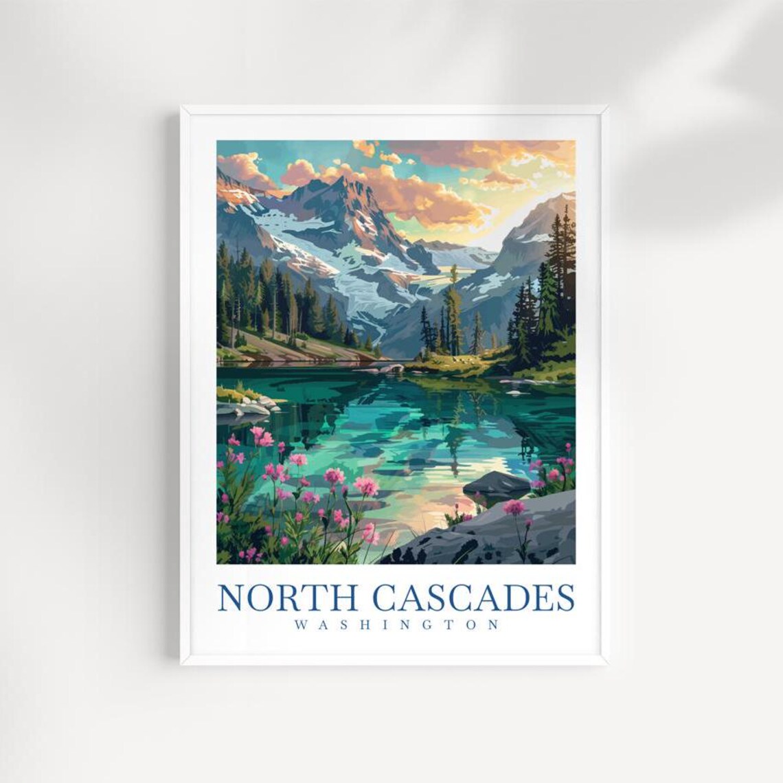 North Cascades Art Print, Washington Mountain Landscape