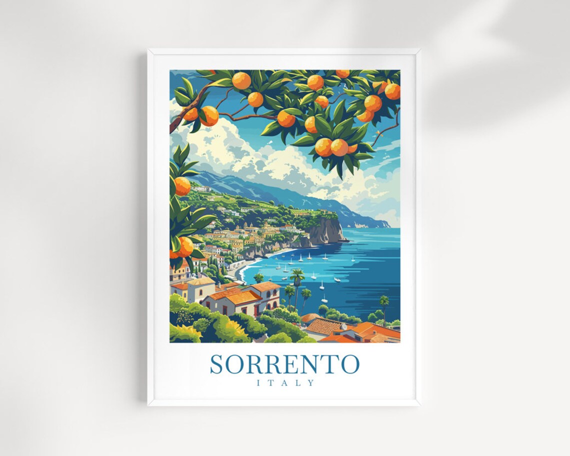 Sorrento Travel Poster, Italy Place Print