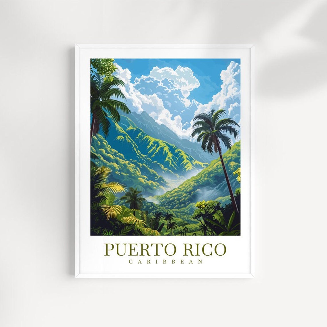 Puerto Rico Travel Print Puerto Rico Poster Caribbean Wall Hanging Dcor Puerto Rico Gift Art Lovers Wall Art San Juan Travel Print Poster