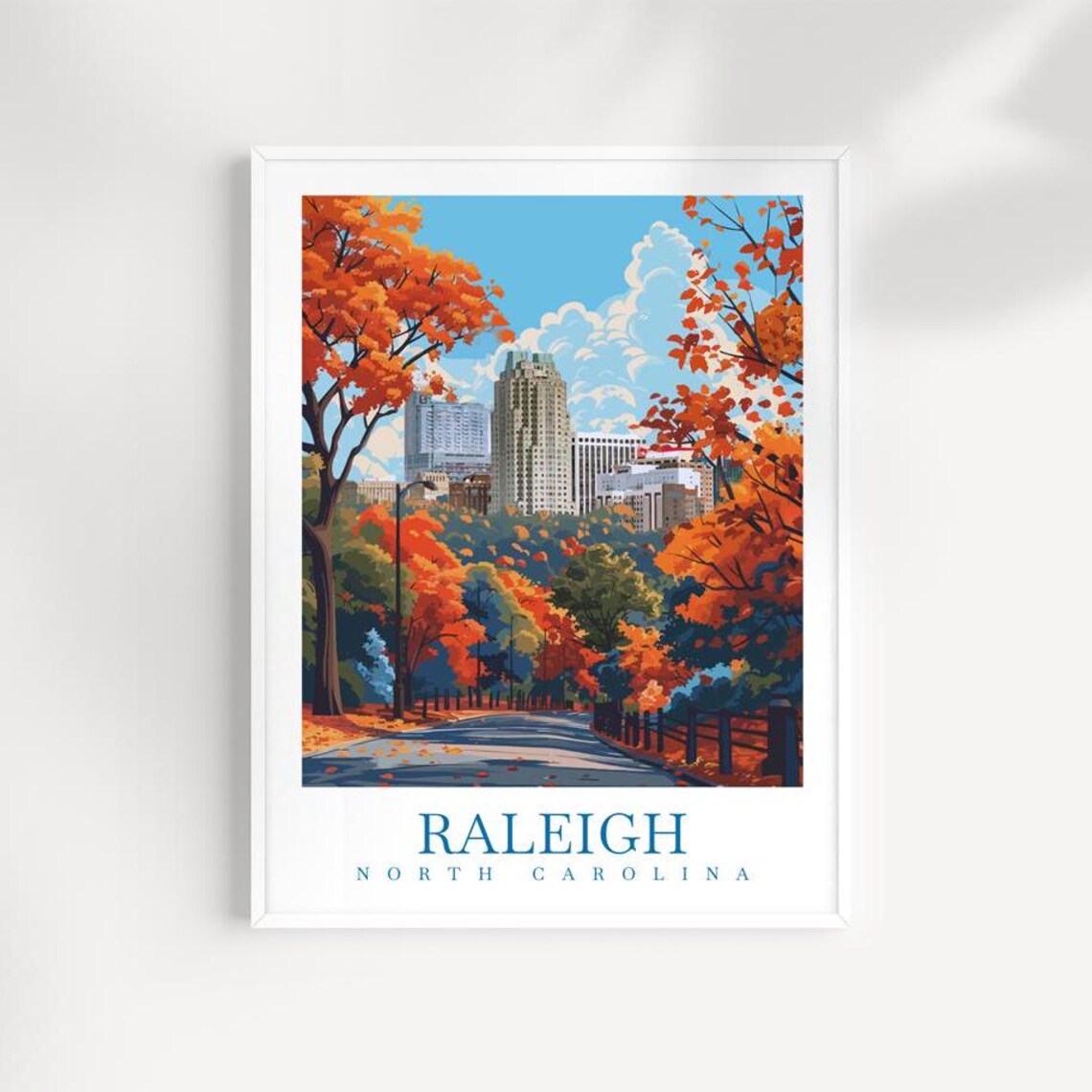 Raleigh Travel Poster, North Carolina Art Print