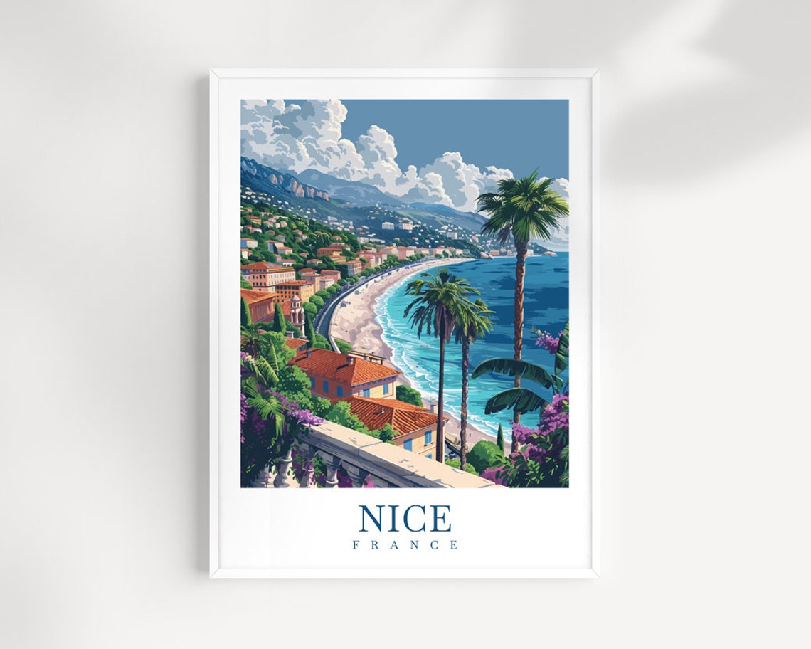 Nice France Print Nice France Home Decor Cityscape Art Print Nice France Wall Art For Travel Enthusiast Gift Wall Hanging Nice France Poster