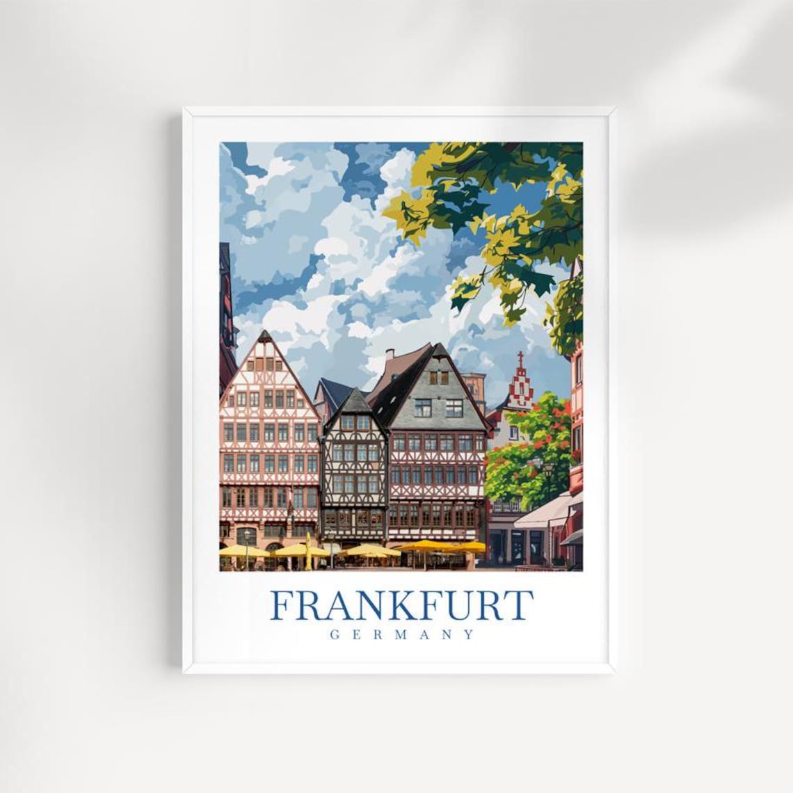 Frankfurt Germany Travel Print Cityscape Wall Art