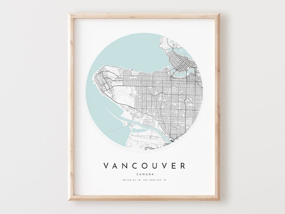 Vancouver Map Print City Street Art Poster