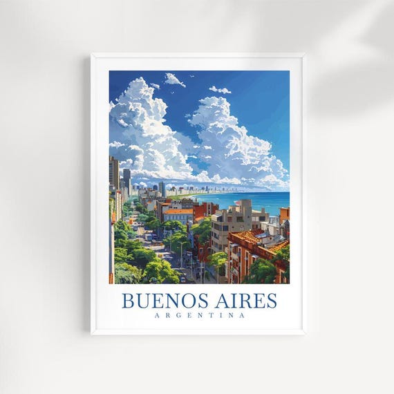 Buenos Aires Art Print Argentina Travel Poster