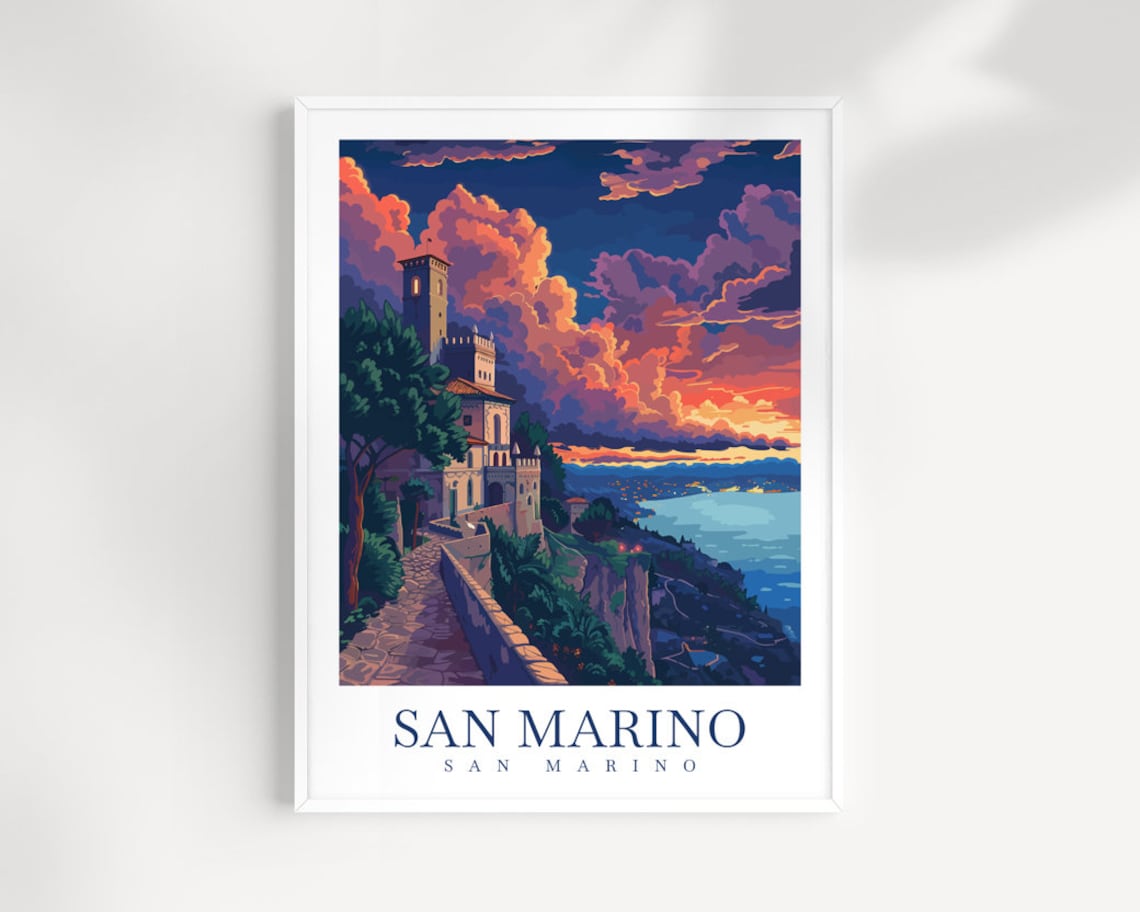 San Marino Travel Print Art San Marino Poster San Marino Wall Art Decor San Marino Gift San Marino Artwork San Marino Art San Marino Decor