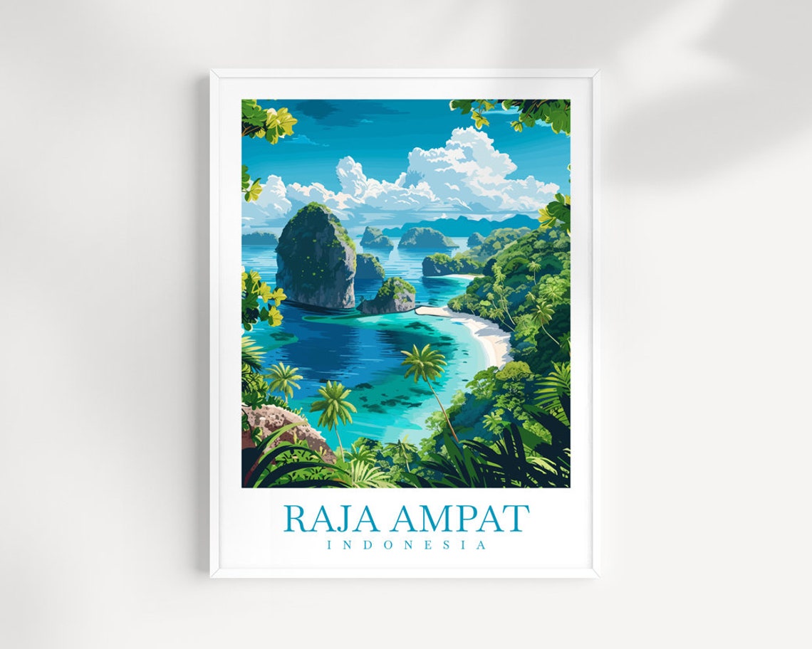 Raja Ampat Indonesia Karst Islands In Turquoise Tropical Waters Poster