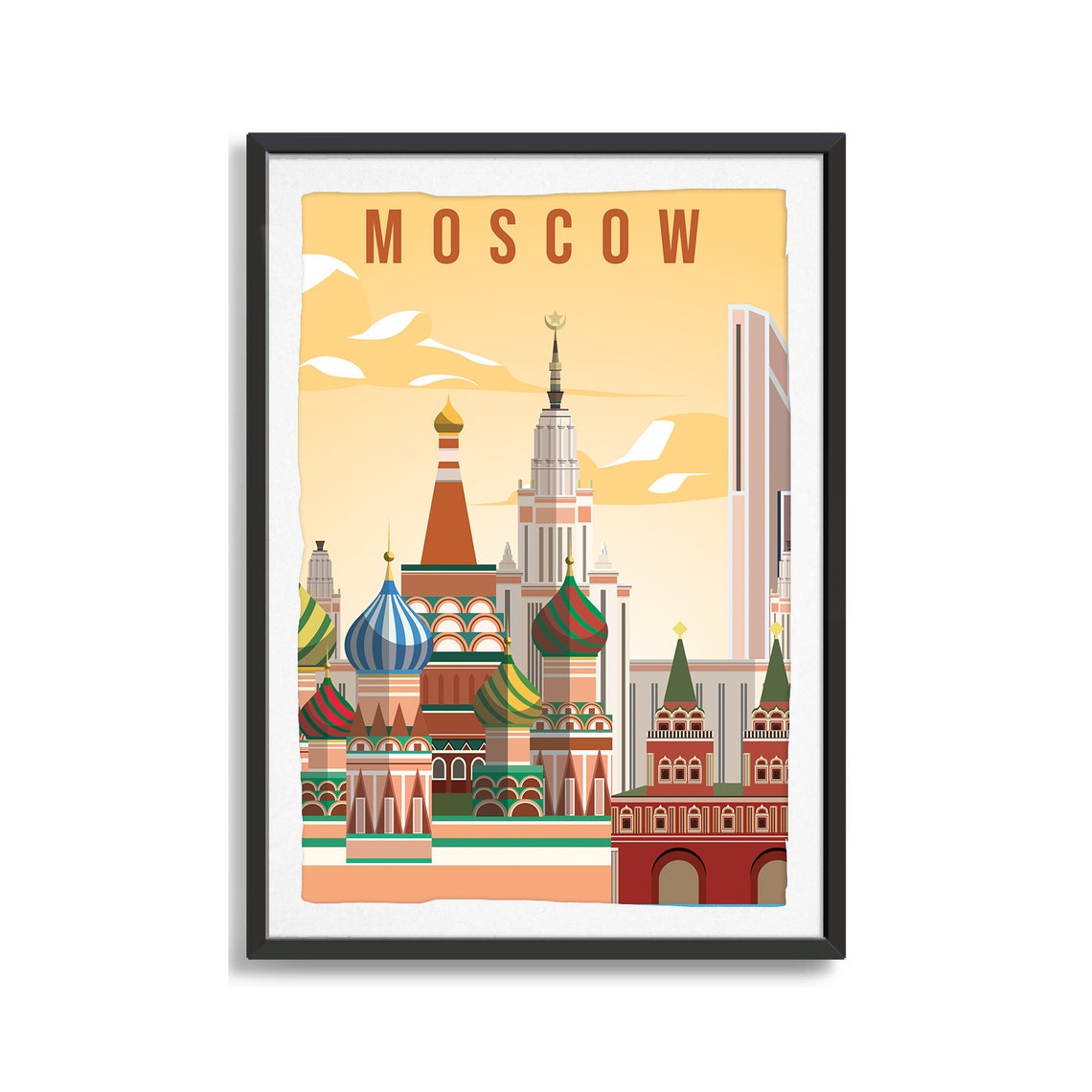Moscow City Poster City Art City Wall Art City Print World Print Country Poster Country Print Country Art Travel Illustration - Image 2