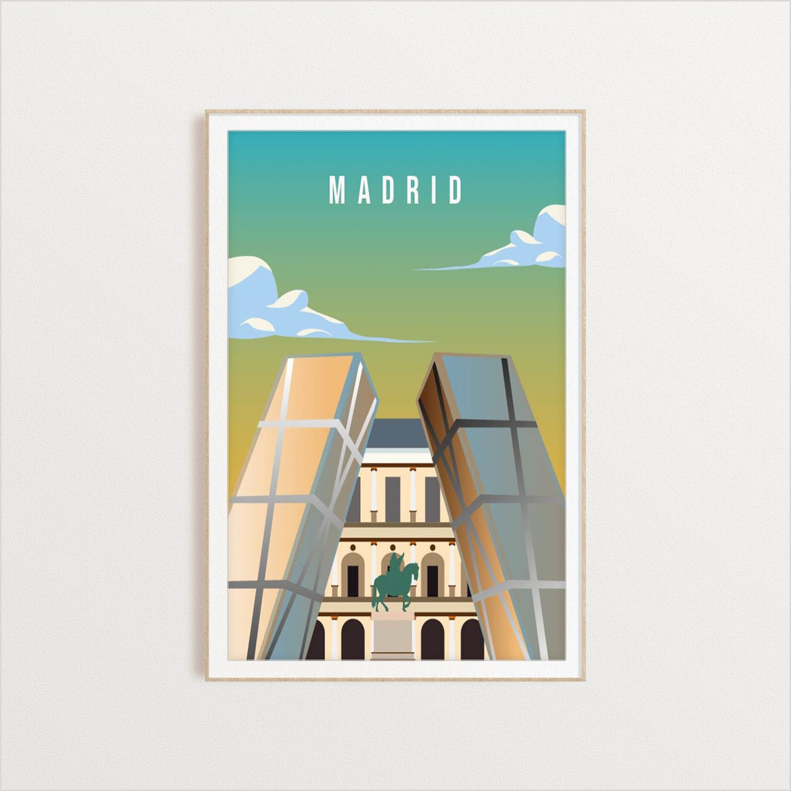 Madrid City Poster City Art City Wall Art City Print City Poster City Print Travel Gift Travel Illustration