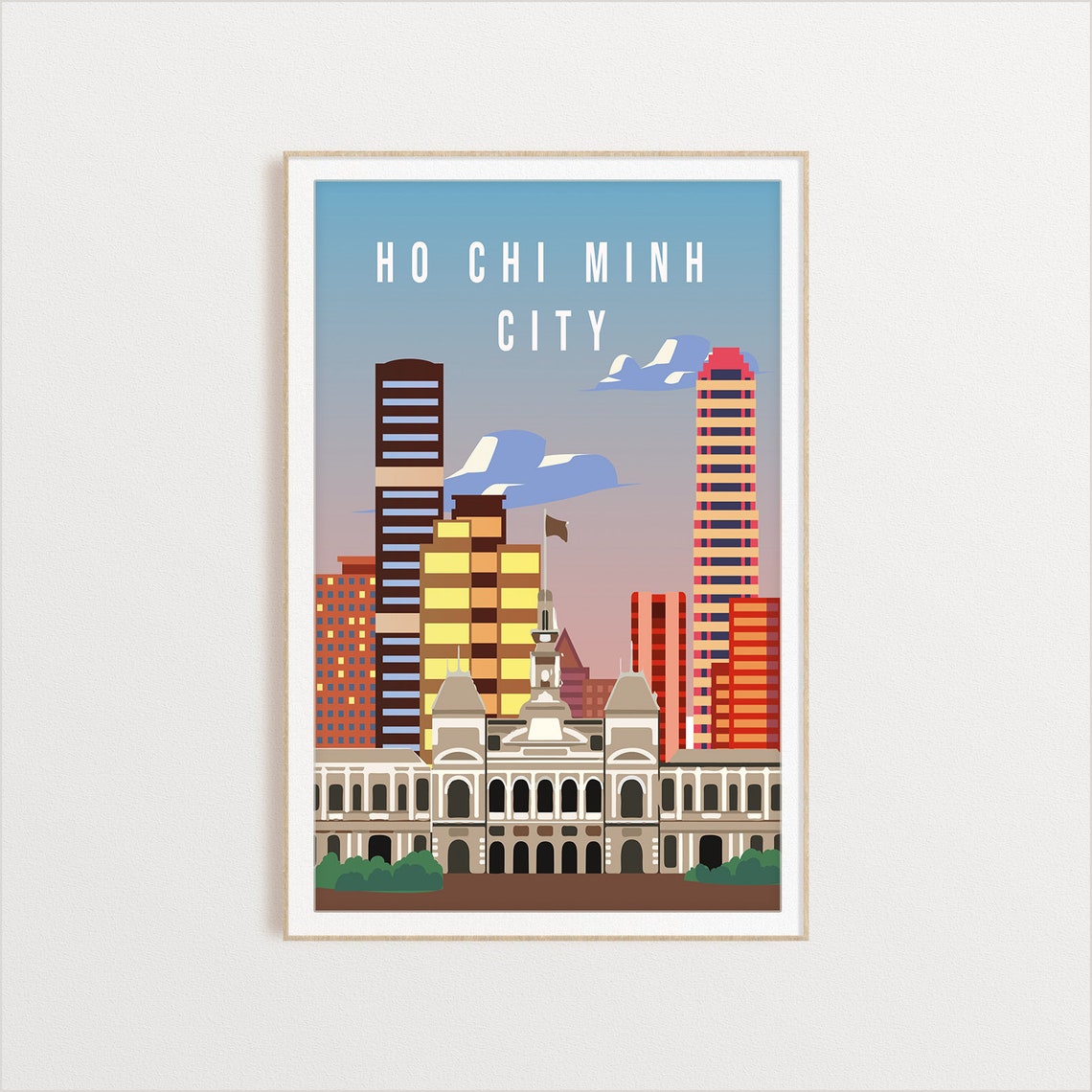 Ho Chi Minh City Poster City Art City Wall Art City Print City Poster City Print Travel Gift Travel Illustration - Image 2