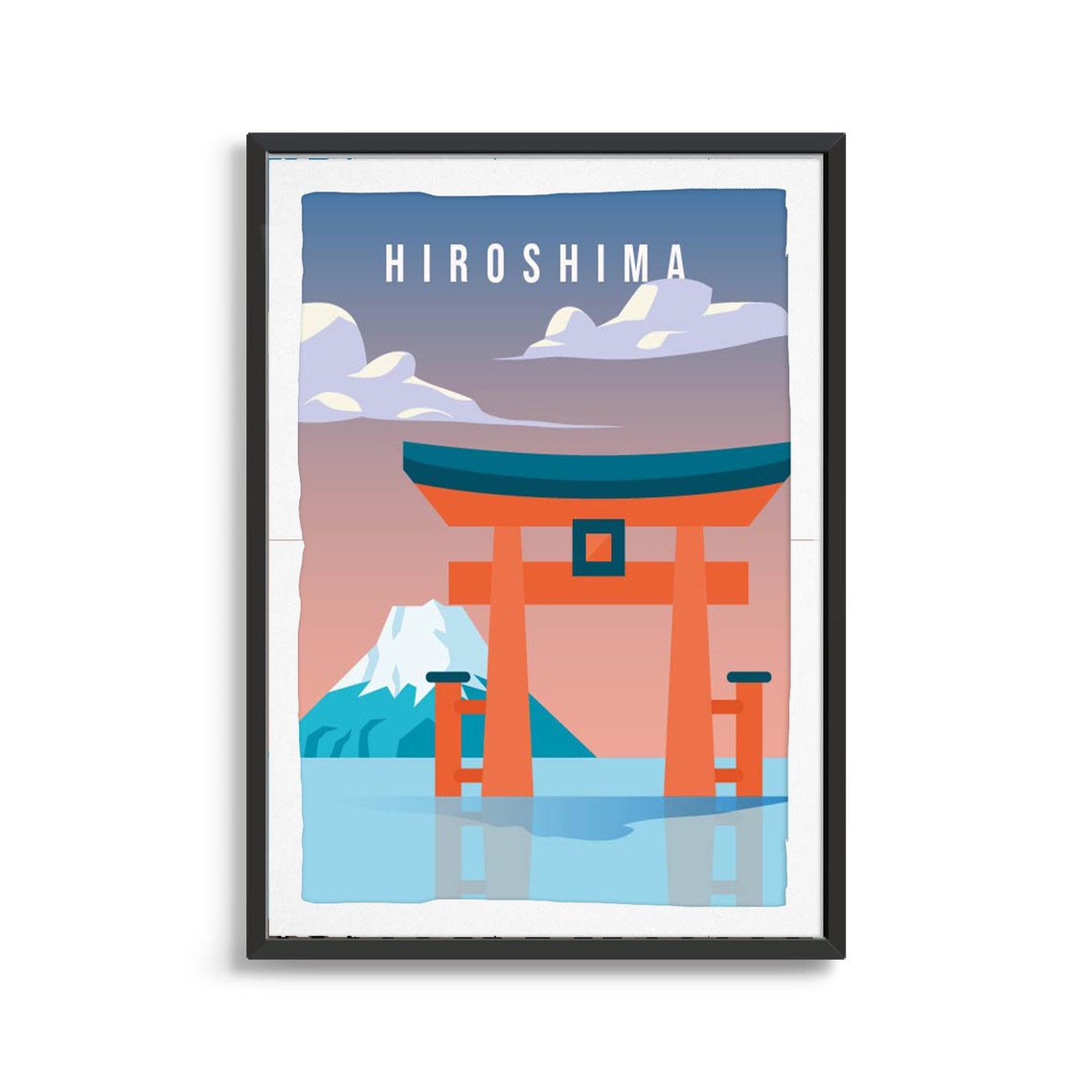 Hiroshima City Poster City Art City Wall Art City Print City Poster City Print Travel Gift Travel Illustration