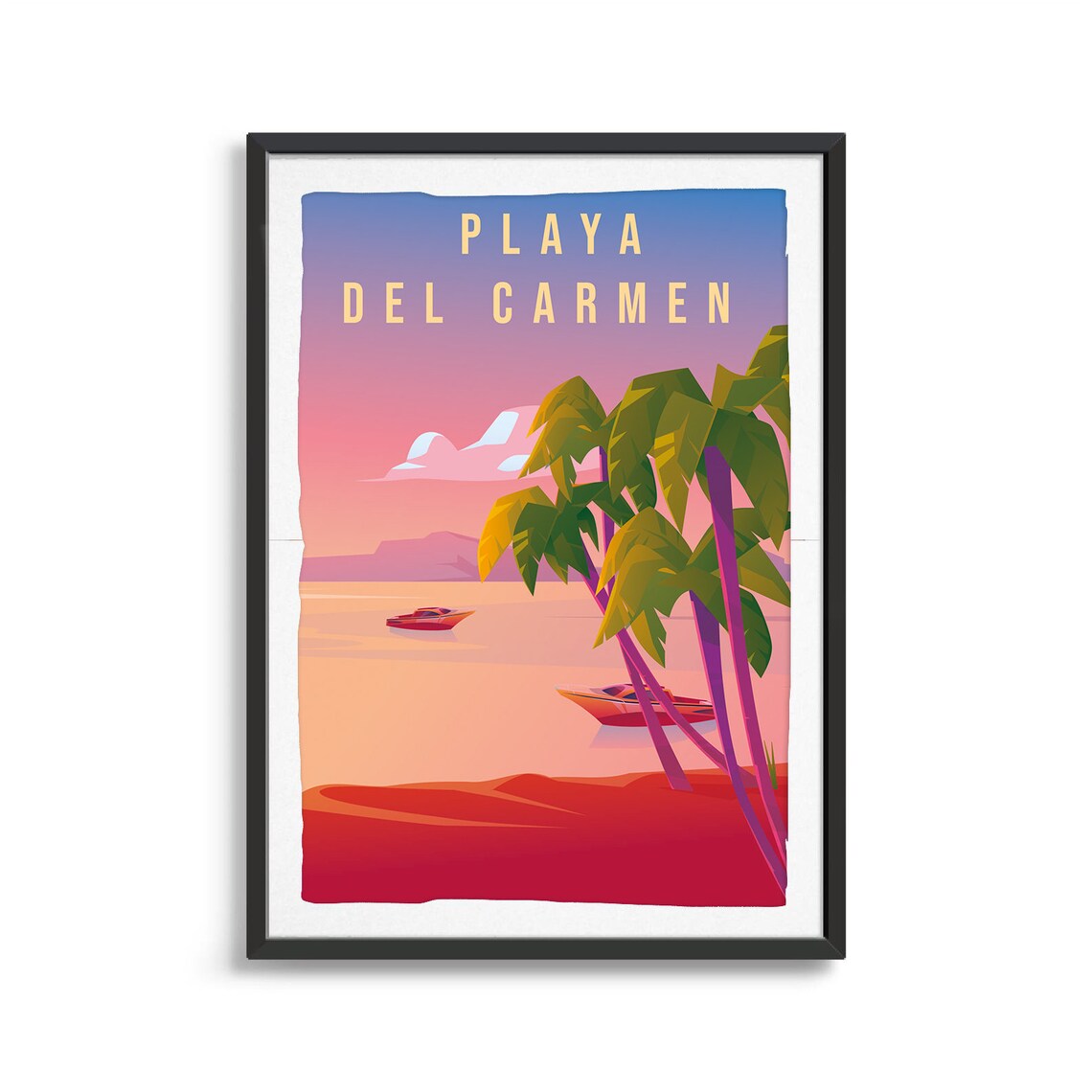 Playa Del Carmen Travel Poster, Mexico City Art - Image 2