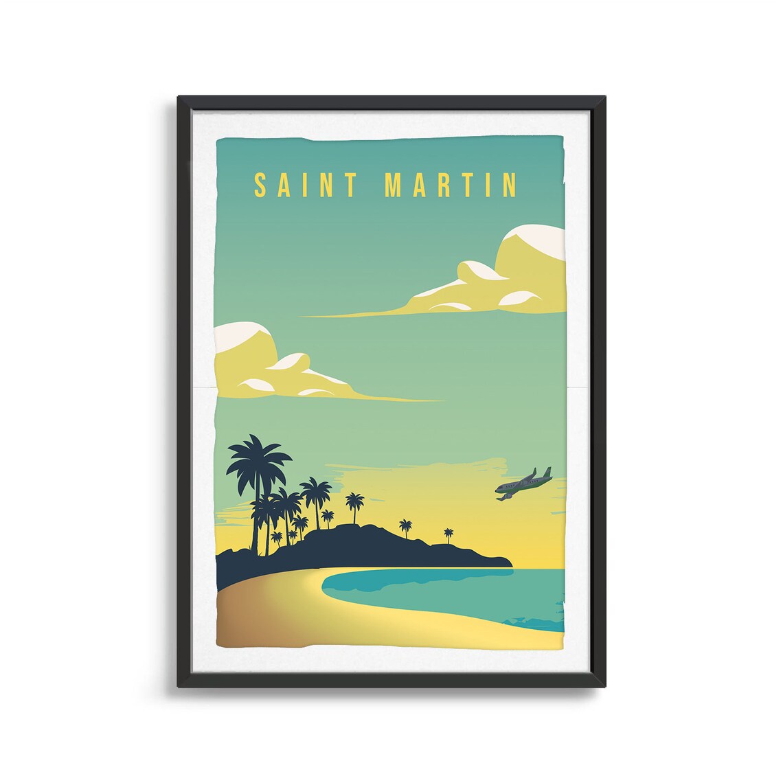 Saint Martin Island Travel Poster Art Print - Image 2