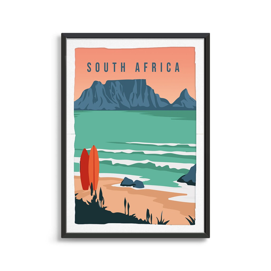 South Africa Country Poster, Travel Art Print - Image 2